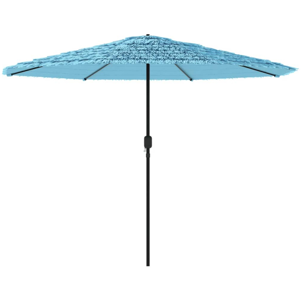 vidaXL Blue Straw Top Garden Parasol with Steel Pole 3.2m Image 4