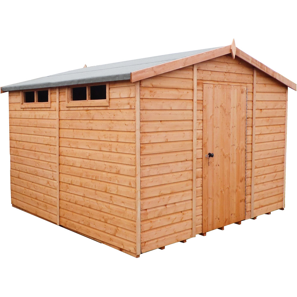 Shire 10 x 10ft Dip Treated Shiplap Apex Shed Image 1