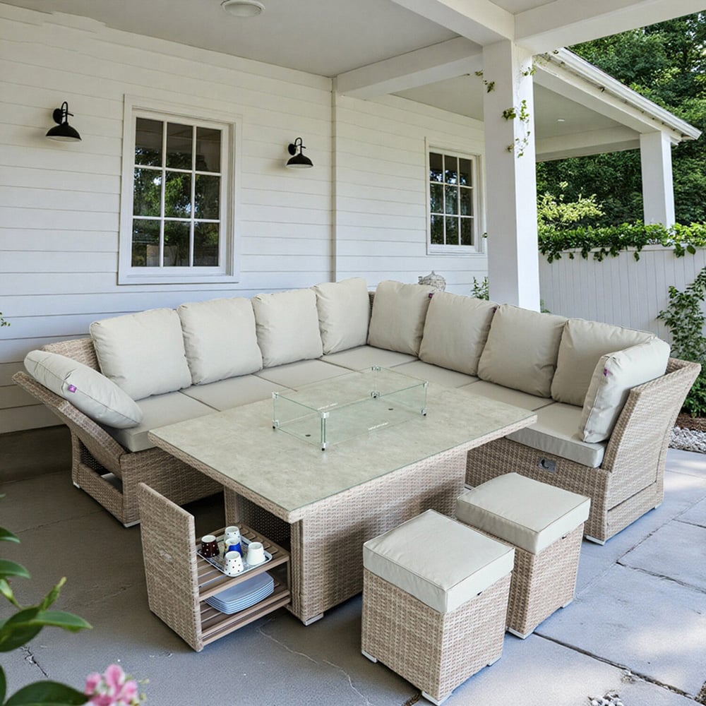New Hampshire 9 Seater Firepit Set - Natural Image 6