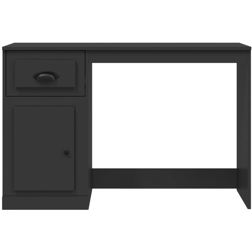 vidaXL Single Door Single Drawer Computer Desk Black Image 5