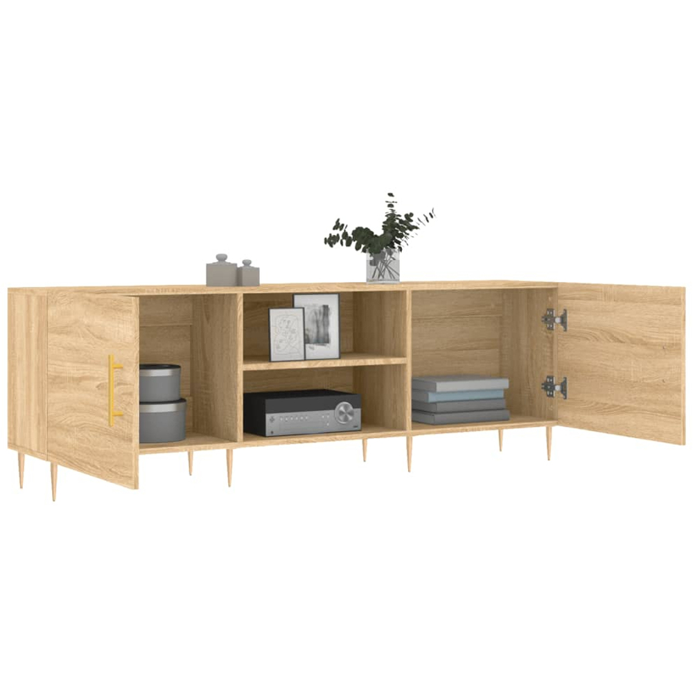 vidaXL 2 Door 2 Shelf Sonoma Oak TV Cabinet Image 4
