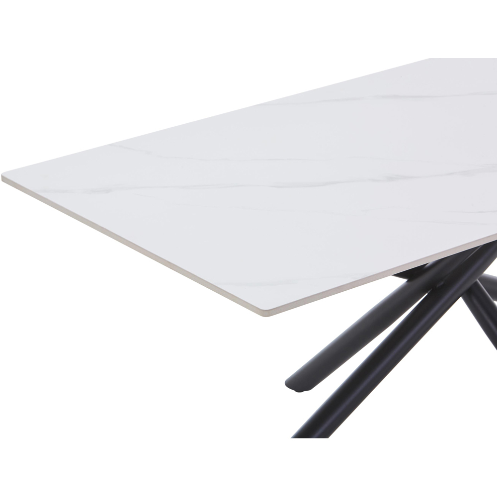 wilko Arlo White Wood Grain Ceramic Coffee Table Image 7