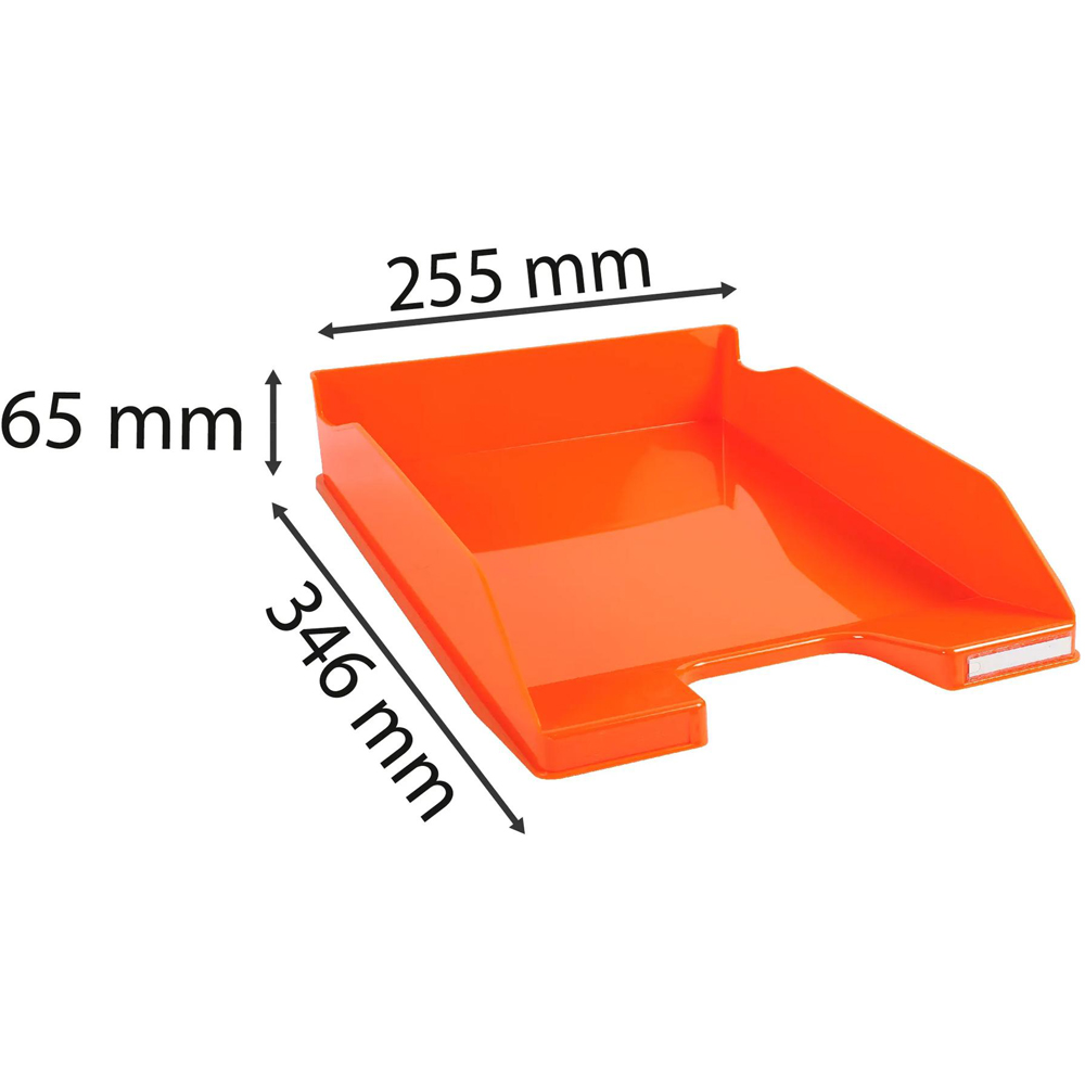 Exacompta Orange Gloss Letter Tray 6 Pack Image 7