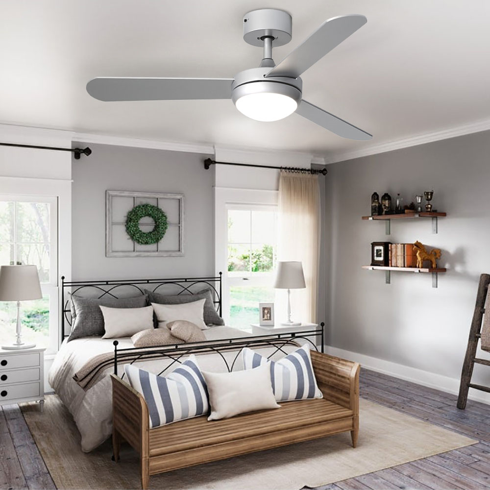 Living and Home Silver Adjustable Ceiling Fan with Light Image 7