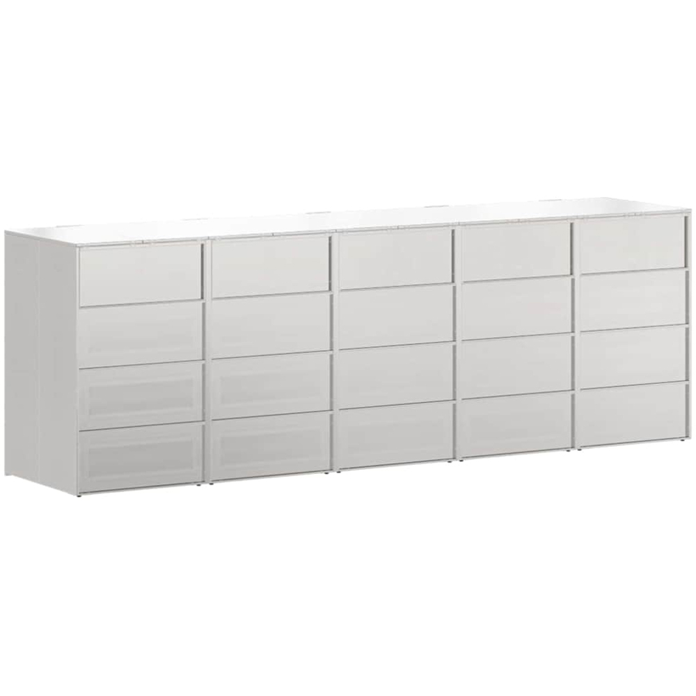 vidaXL Silver 5 Wheelie Bin Storage Shed Image 4