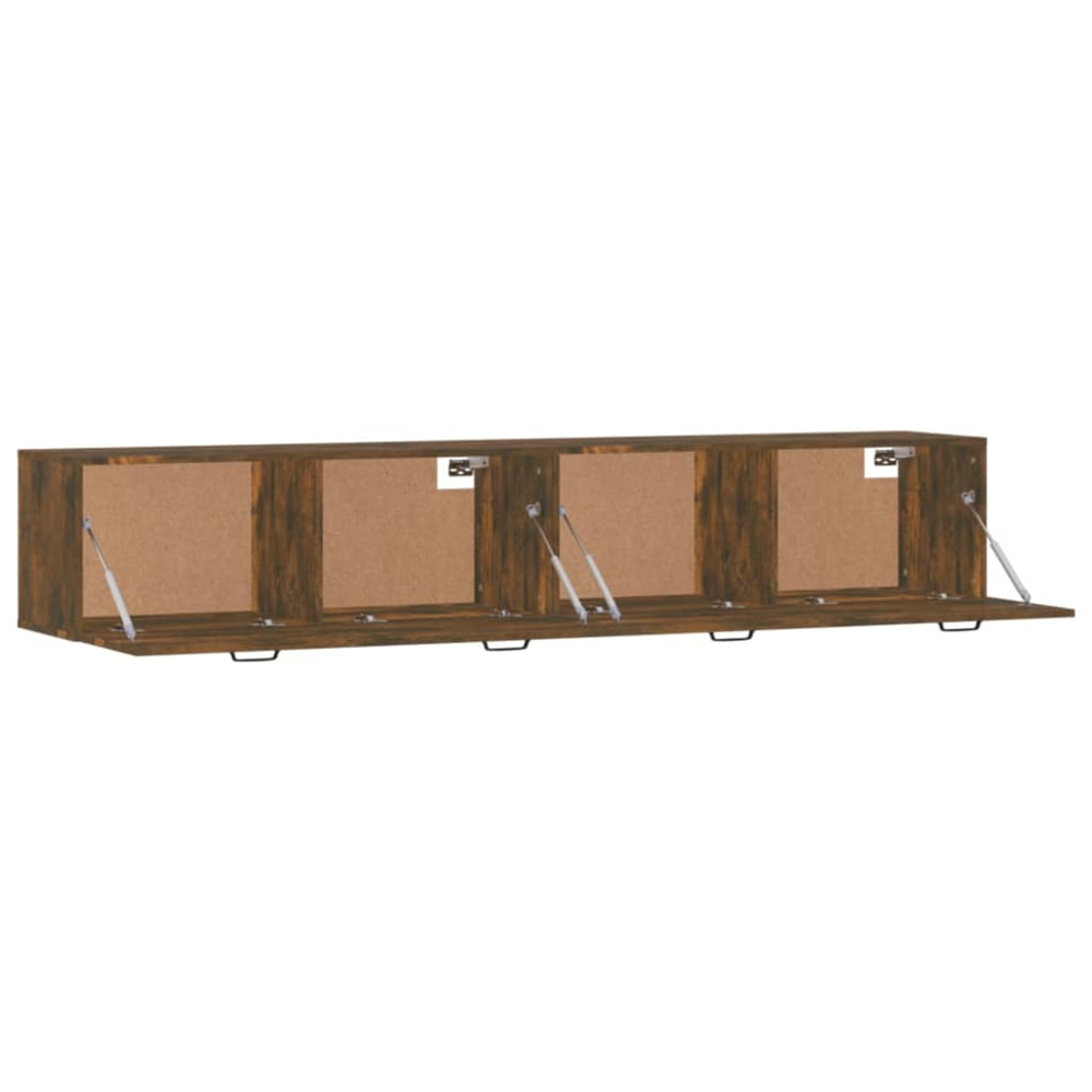 vidaXL 2 Door Smoked Oak Wall Cabinet Set of 2 Image 5