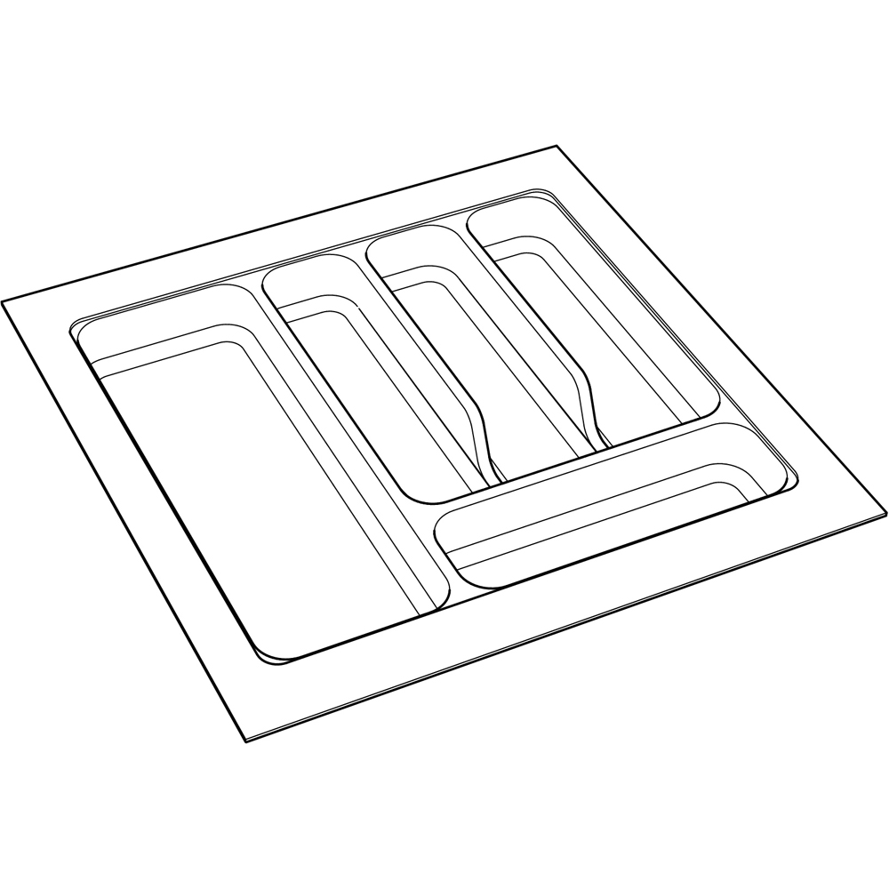 Kitchen Kit Grey Cutlery Tray 500mm Image 1