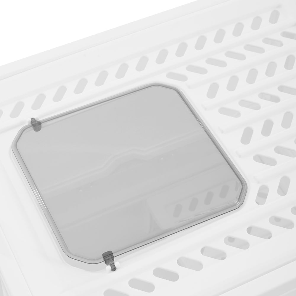 H&O Direct White Folding Enclosed Cat Litter Box with Scoop Image 5