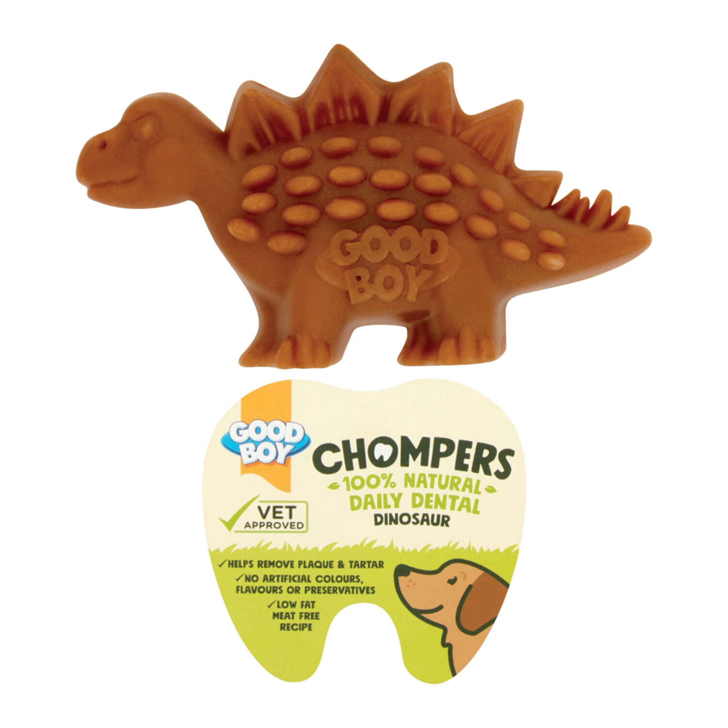 Single Clever Paws 60g Chompers Dental Dino Dog Treat in Assorted styles Image 2