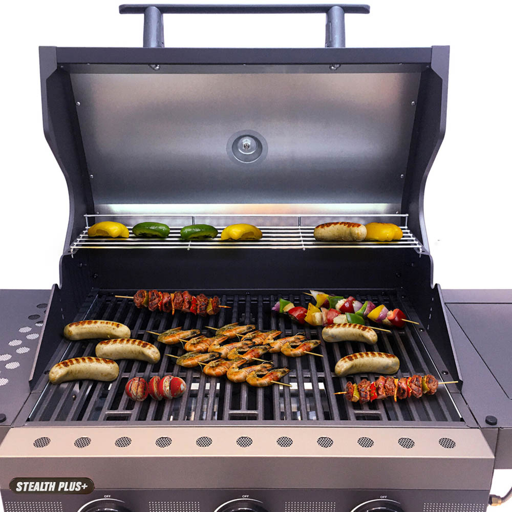 Arizona 3 Burner Gas BBQ with Side BurnerGrey Image 5