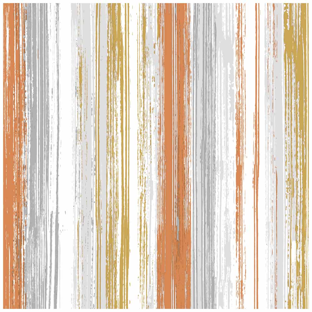 Wilko Wallpaper Stripe Orange and Yellow Image 1