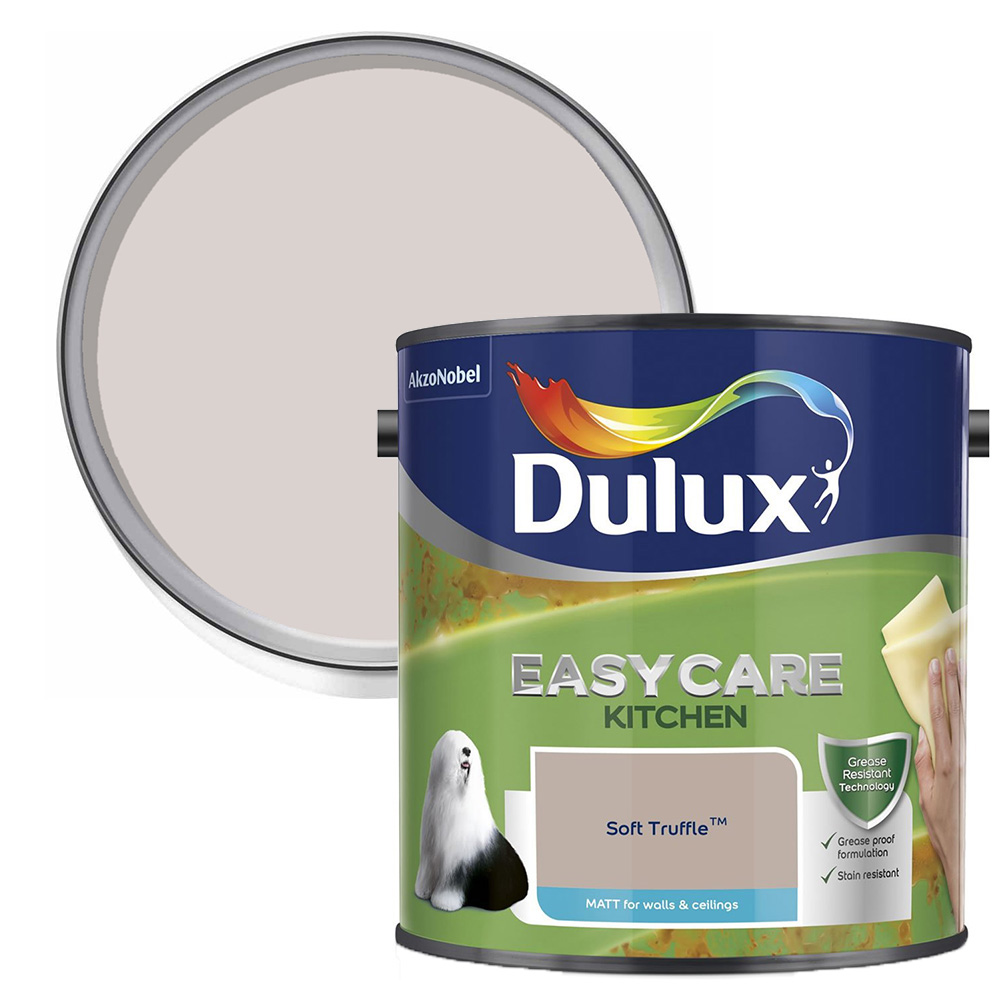 Dulux Easycare Kitchen Soft Truffle Matt Emulsion Paint 2.5L Image 1