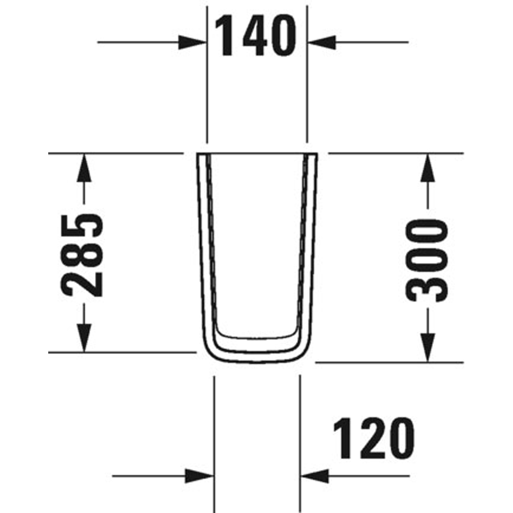 Duravit Me By Starck White Siphon Cover 170 x 300mm Image 2