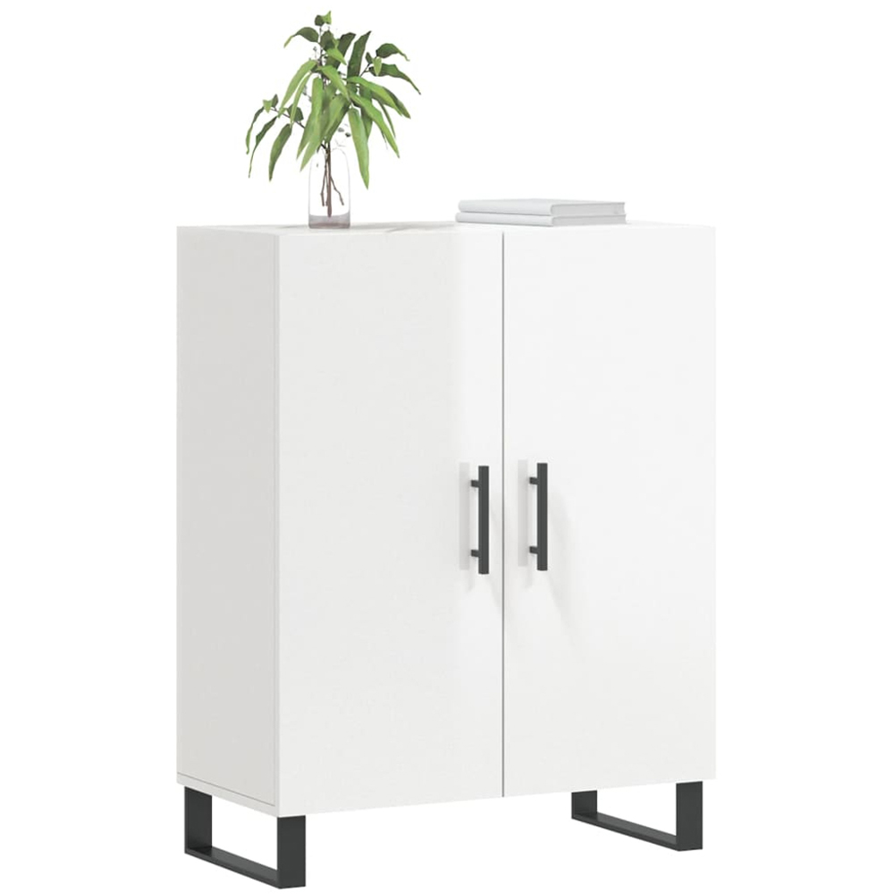 vidaXL 2 Door High Gloss White Sideboard Image 3