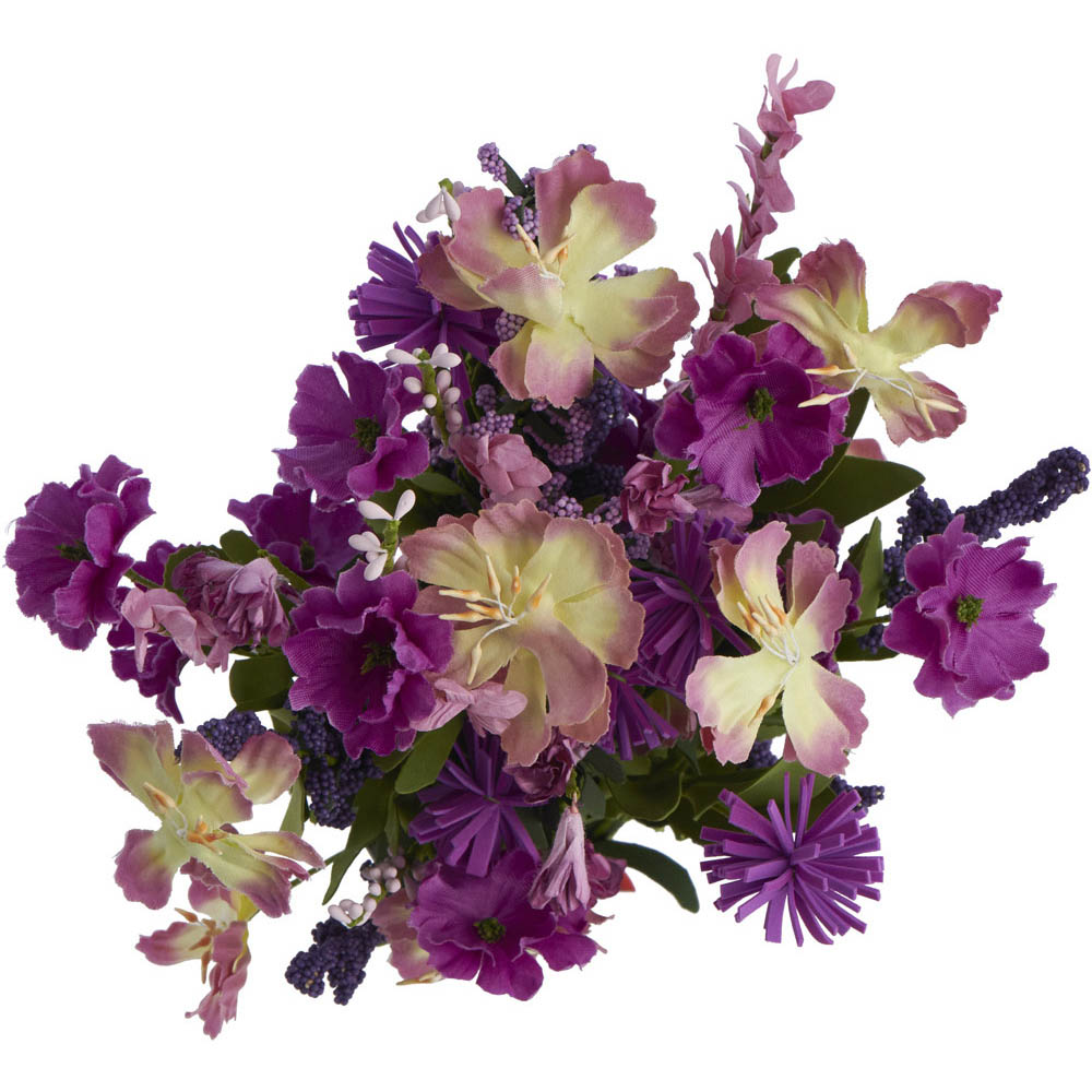 Wilko Purple Wildflower Artificial Flower Bunch Wilko