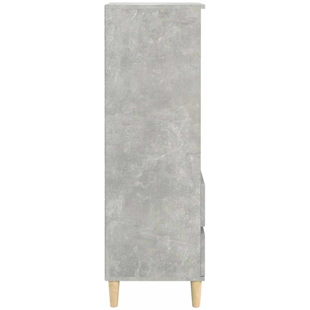 vidaXL 2 Drawer 3 Shelf Concrete Grey Highboard Image 5