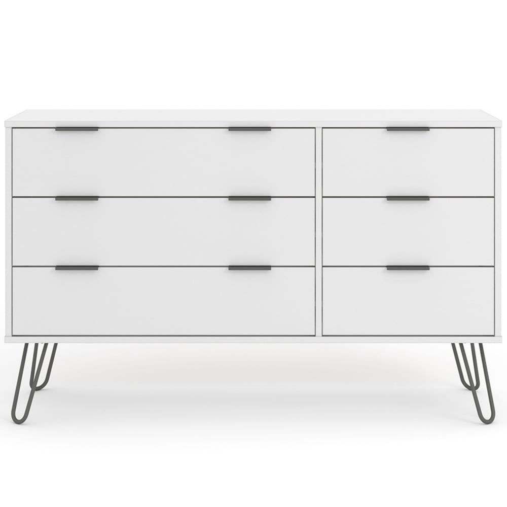 Core Products Augusta 6 Drawer White Chest of Drawers Image 2