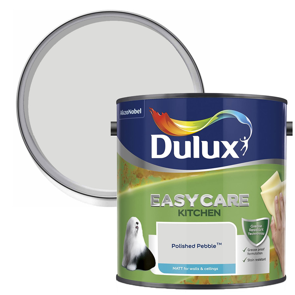 Dulux Easycare Kitchen Polished Pebble Matt Emulsion Paint 2.5L Image 1