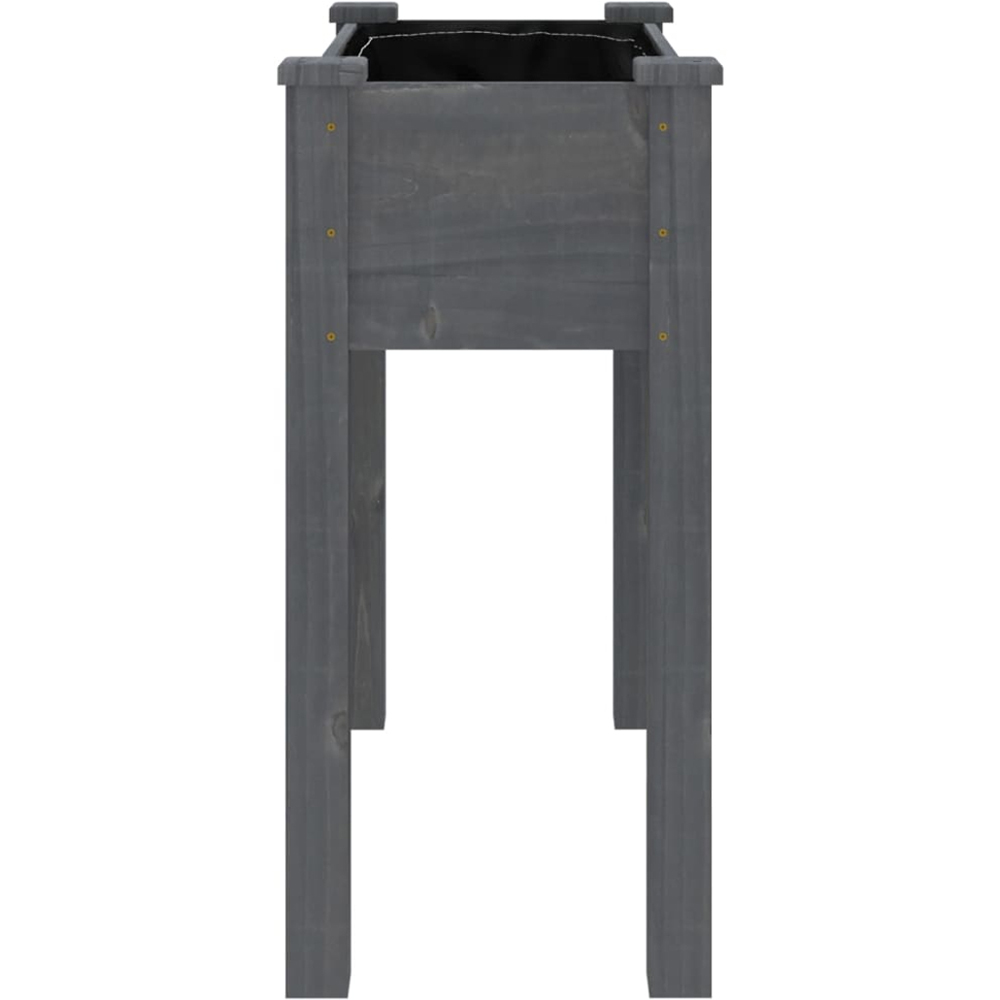 vidaXL Grey Solid Fir Wood Graden Planter 76 x 71 x 37cm Image 4