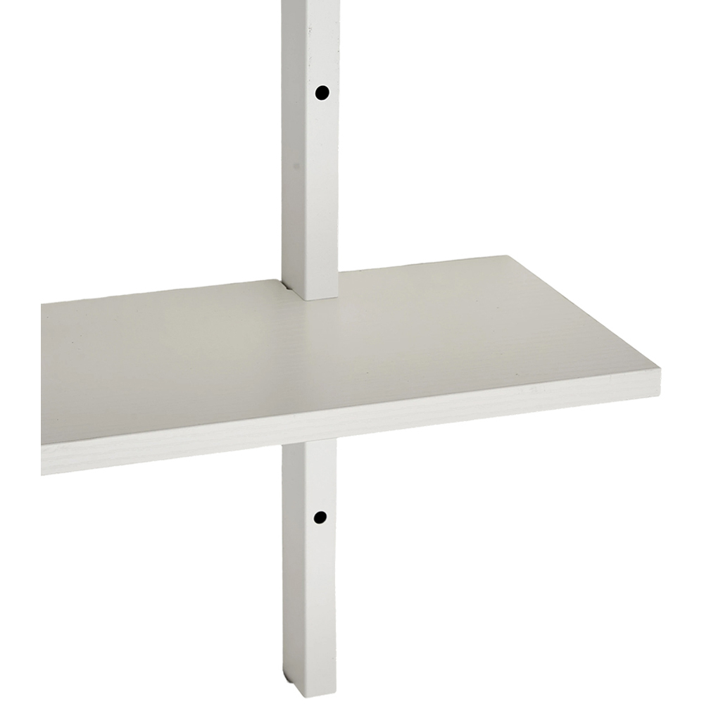 Living and Home3 Shelf White Wall-Mounted Floating Shelf Image 3