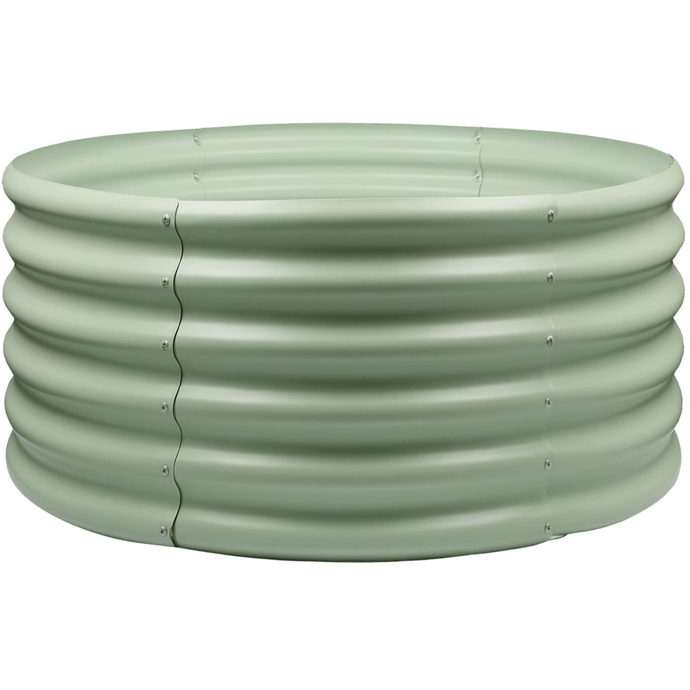 Harbour Housewares Green Round Galvanised Steel Raised Garden Bed 90 x 45cm Image 1