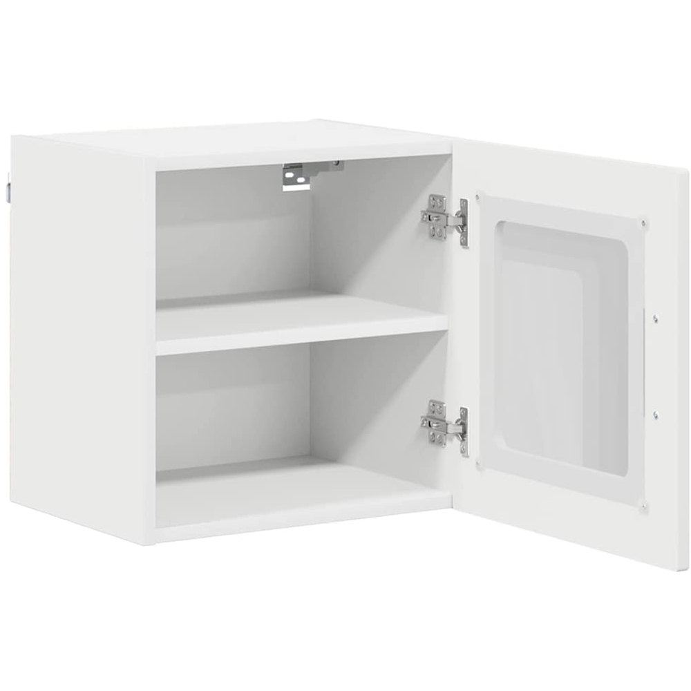 vidaXL Kalmar Single Glass Door White Wall Mounted Kitchen Cabinet Image 5