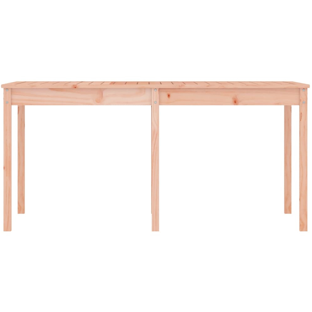 vidaXL 6 Seater Solid Douglas Wood Garden Dining Table Natural Image 4