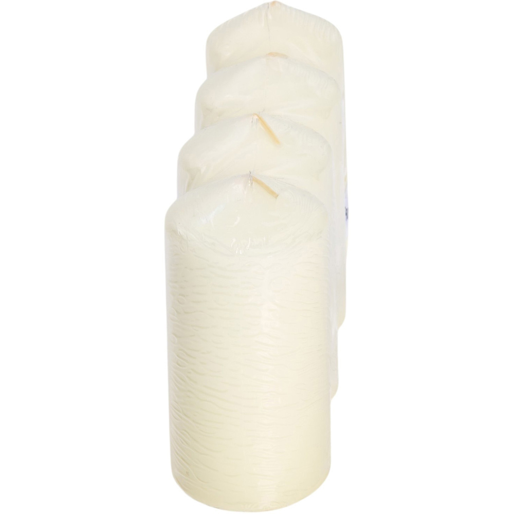 Pack of 4 Church Candles White Image 4