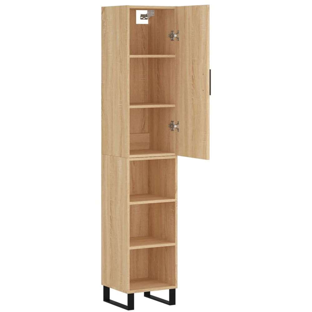vidaXL Single Door 3 Shelf Sonoma Oak Highboard Image 4