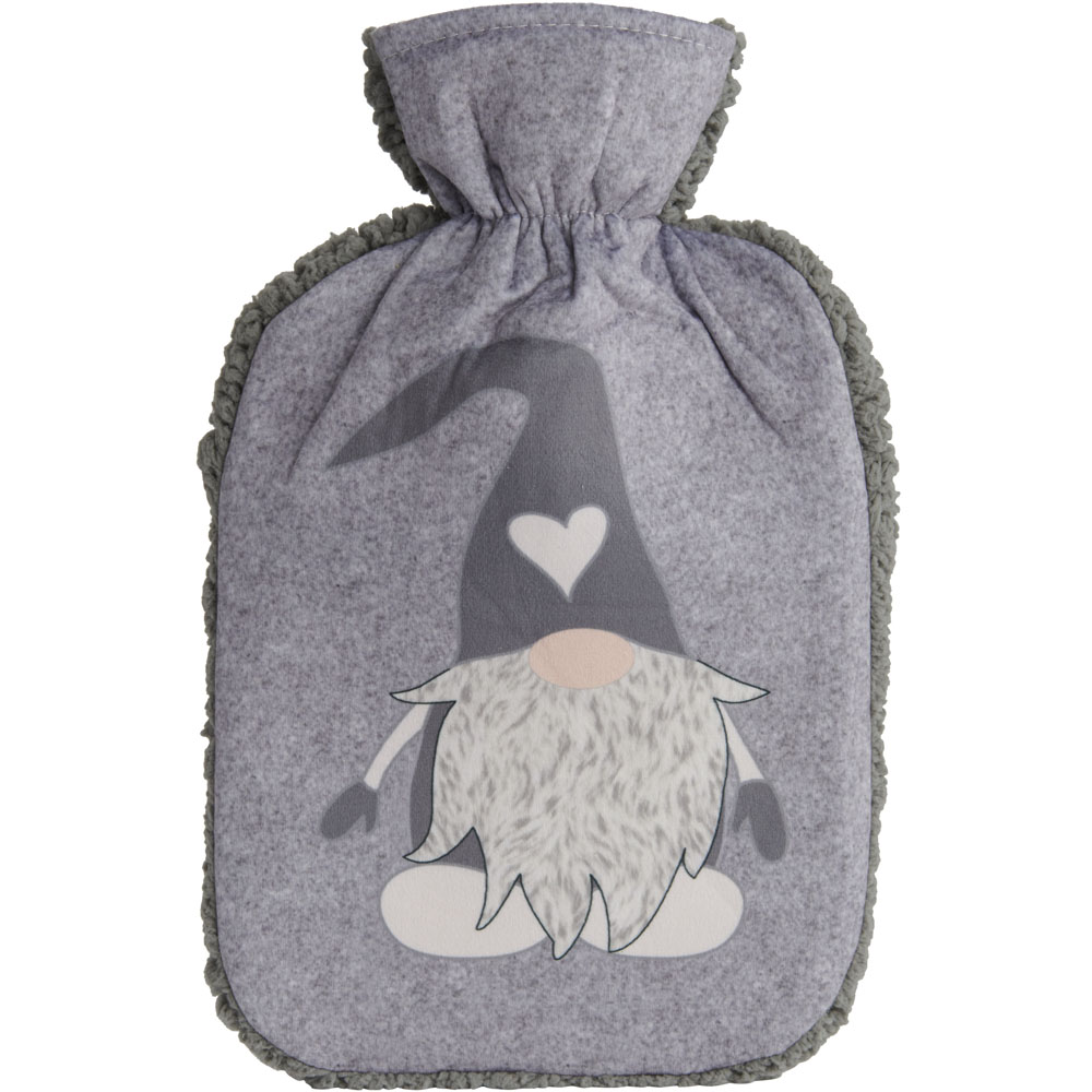 Single Wilko Hot Water Bottle with Plush Cover in Assorted styles Image 2