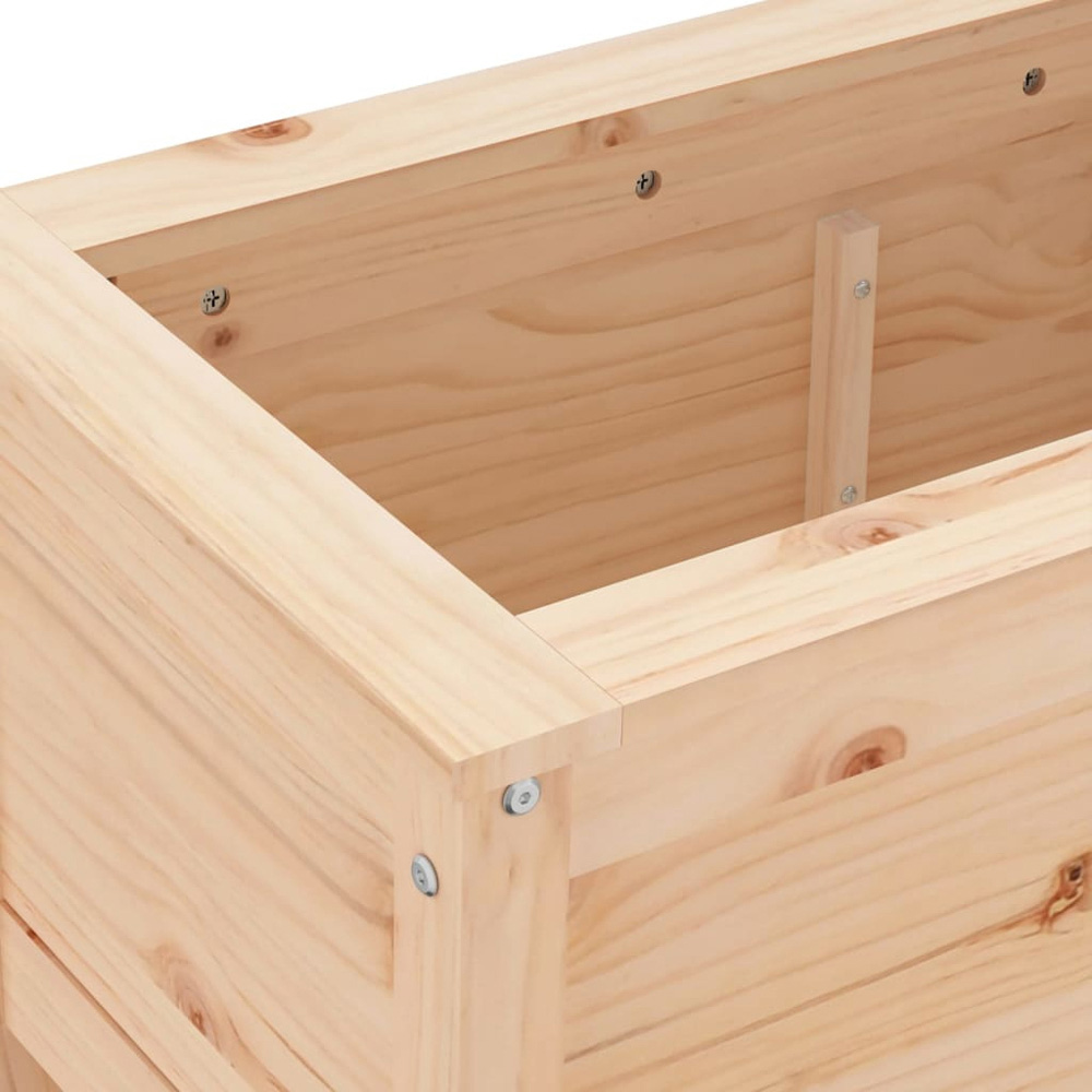 vidaXL Natural Pine Wood Garden Planter 39 x 40 x 82.5cm Image 6