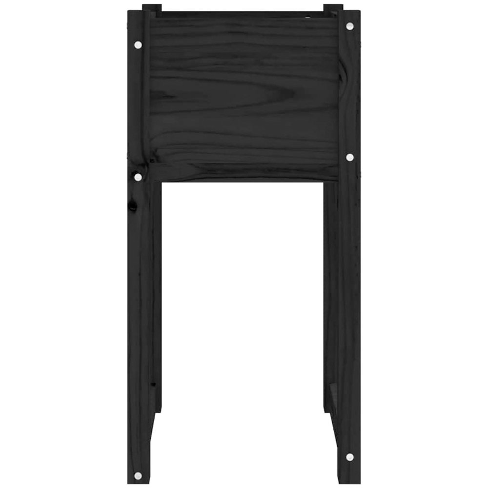 vidaXL Black Solid Pine Wood Garden Planter 81 x 40 x 40cm Image 3
