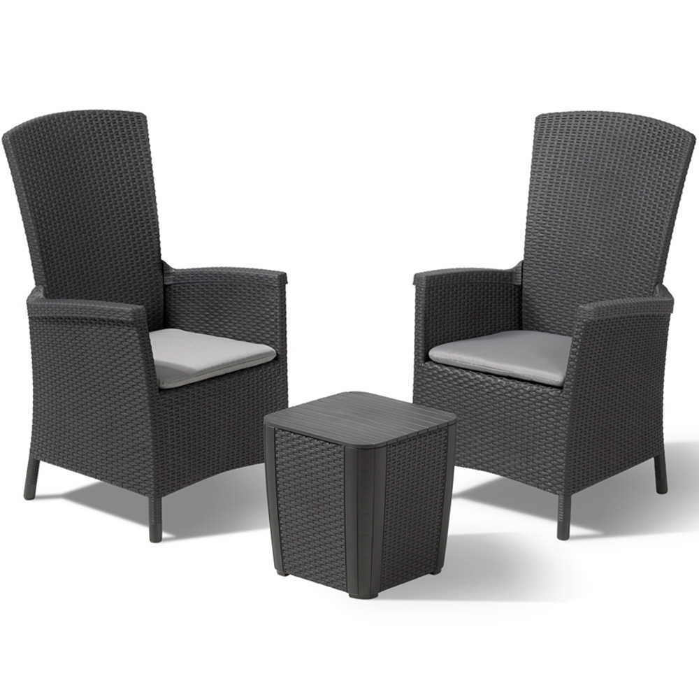 Keter Vermont 2 Seater Reclining Bistro Set Image 2