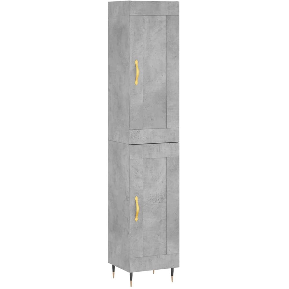 vidaXL 2 Door Concrete Grey Highboard Image 2