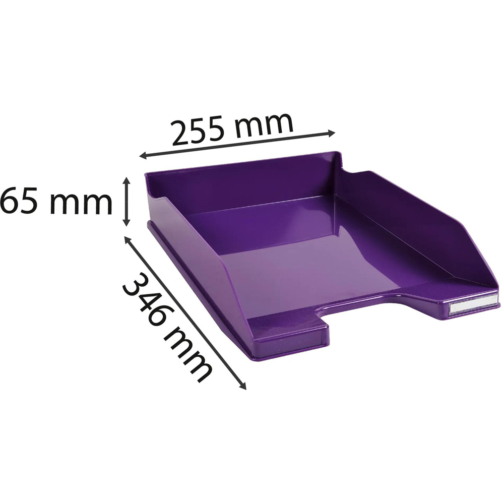 Exacompta Purple Gloss Letter Tray 6 Pack Image 7