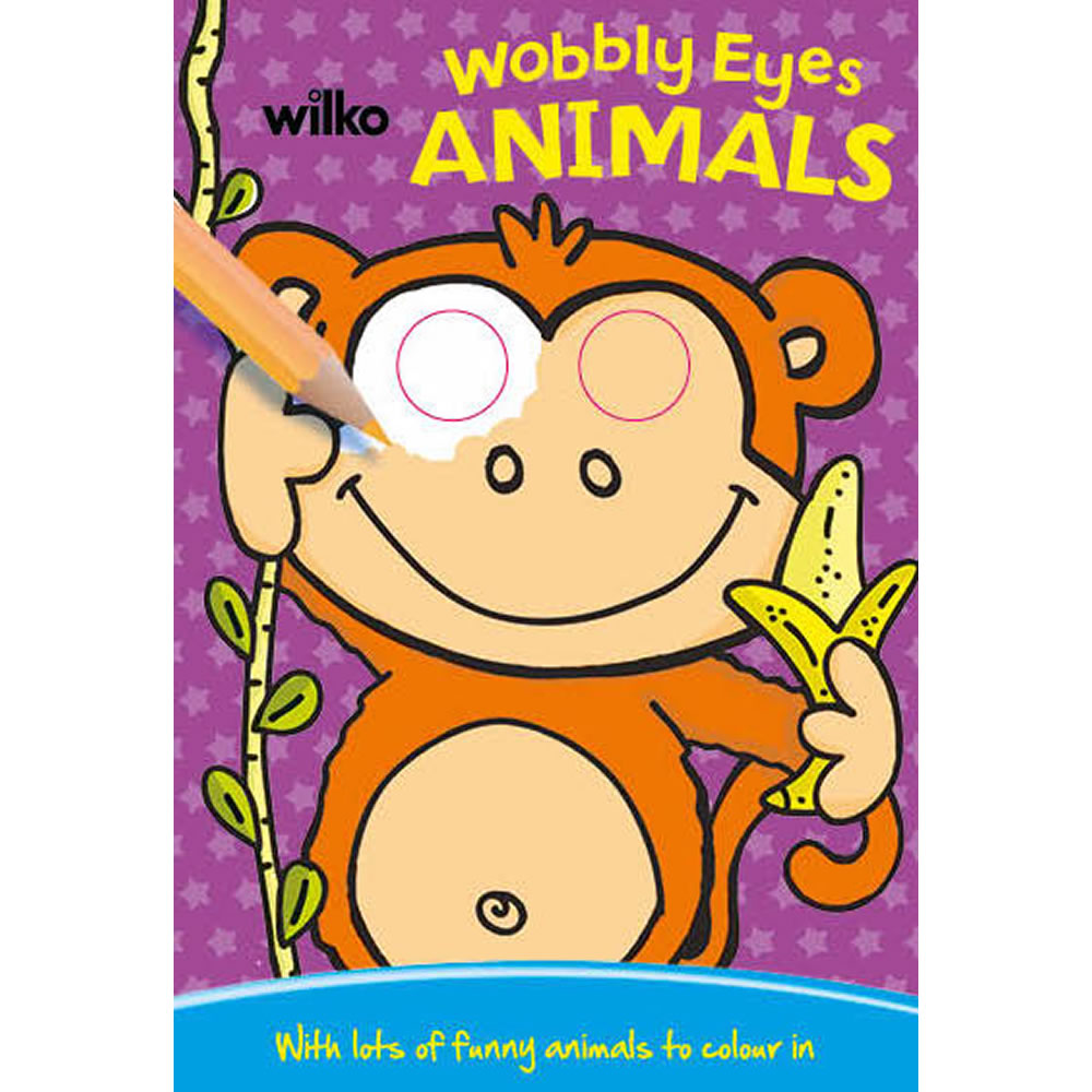 Wilko Wobbly Eyes Colouring Book Image