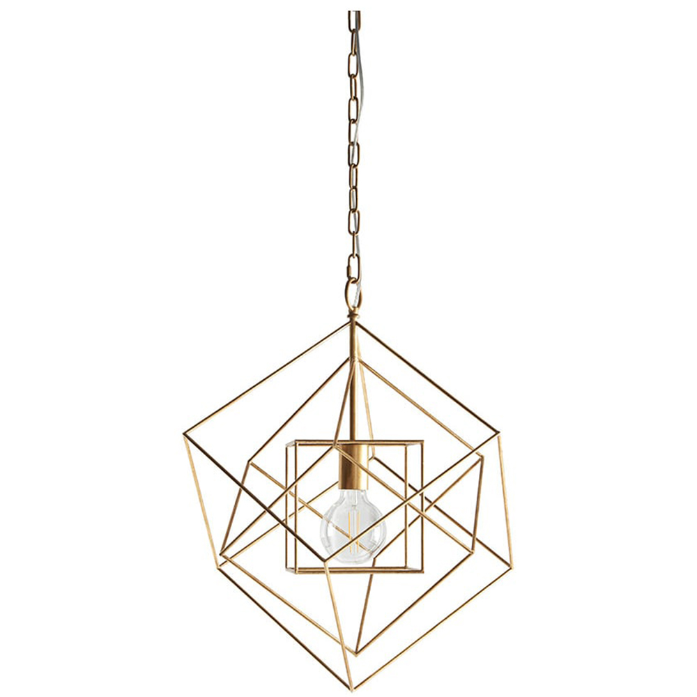Merano Pescara Leaf Antique Gold Pendant Ceiling Light Image 1