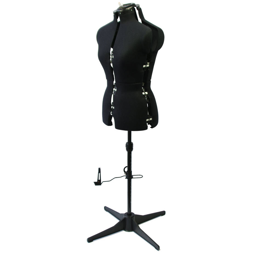 Sewing Online 023816-Black Black Adjustable 8-Part Dressmakers Dummy with Hem Marker Small Image 3