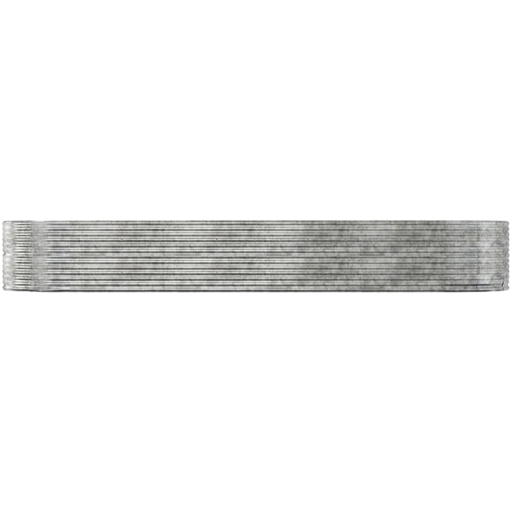 vidaXL Silver Galvanised Steel Oval Raised Garden Bed 68 x 447 x 140cm Image 2