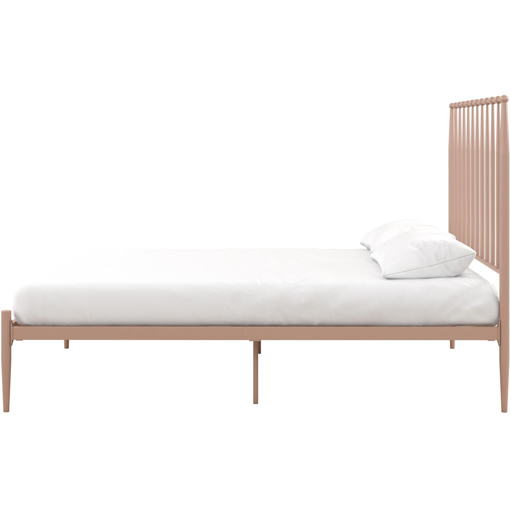 Dorel Giulia Double Pink Metal Bed Frame with Headboard Image 4