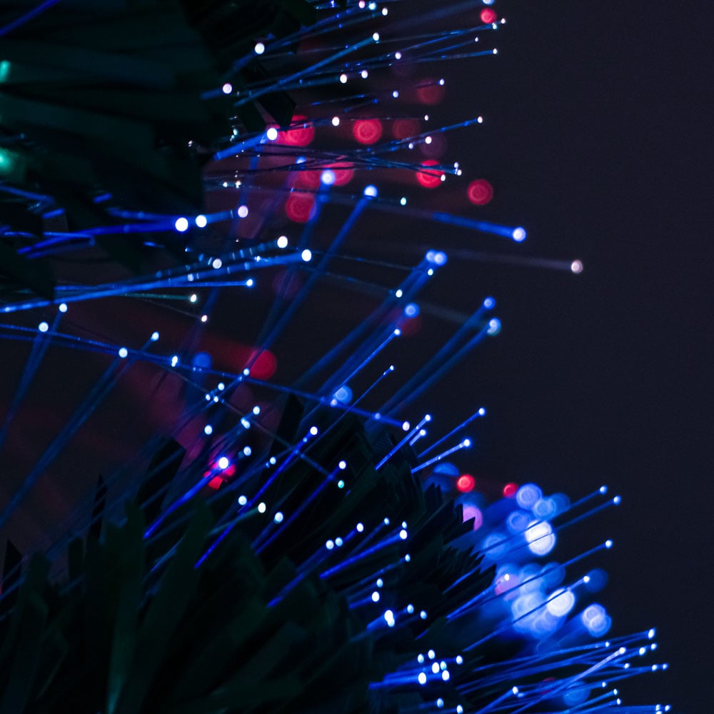 The Christmas Centre Warm White LED Green Pin Prick Fibre Optic Artificial Xmas Tree 2ft Image 3