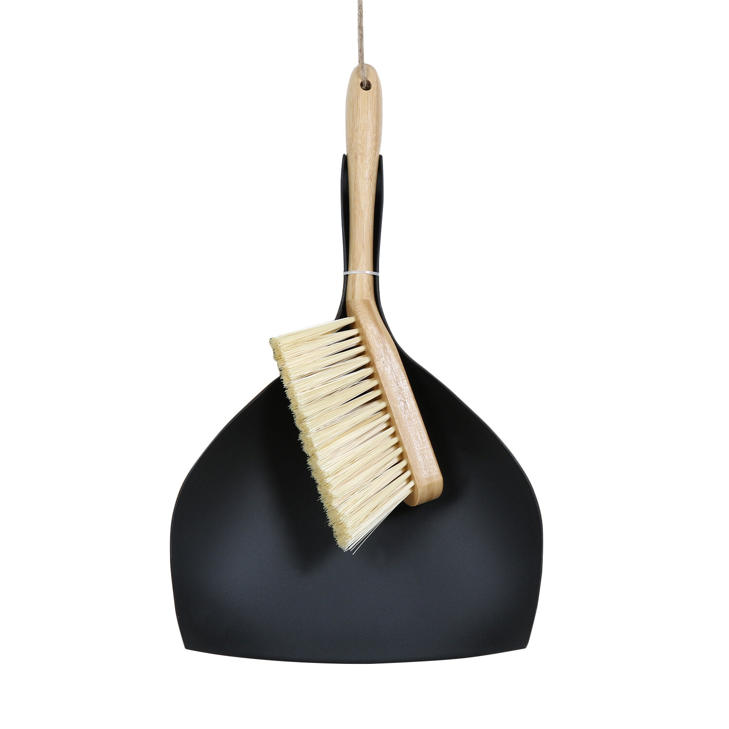 Bamboo Dustpan and Brush Large Image 1