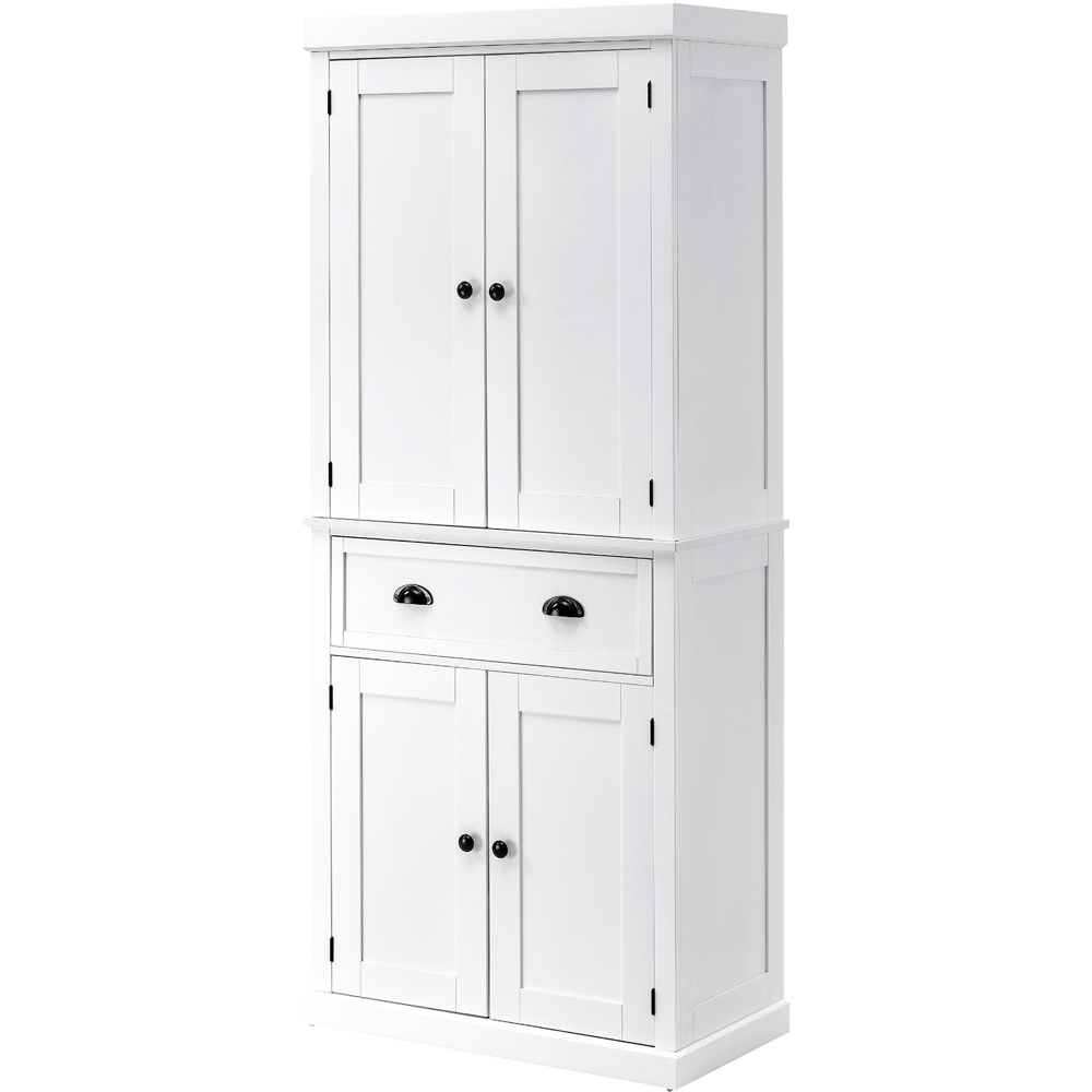 Portland 4 Door Single Drawer White Kitchen Cabinet Image 2