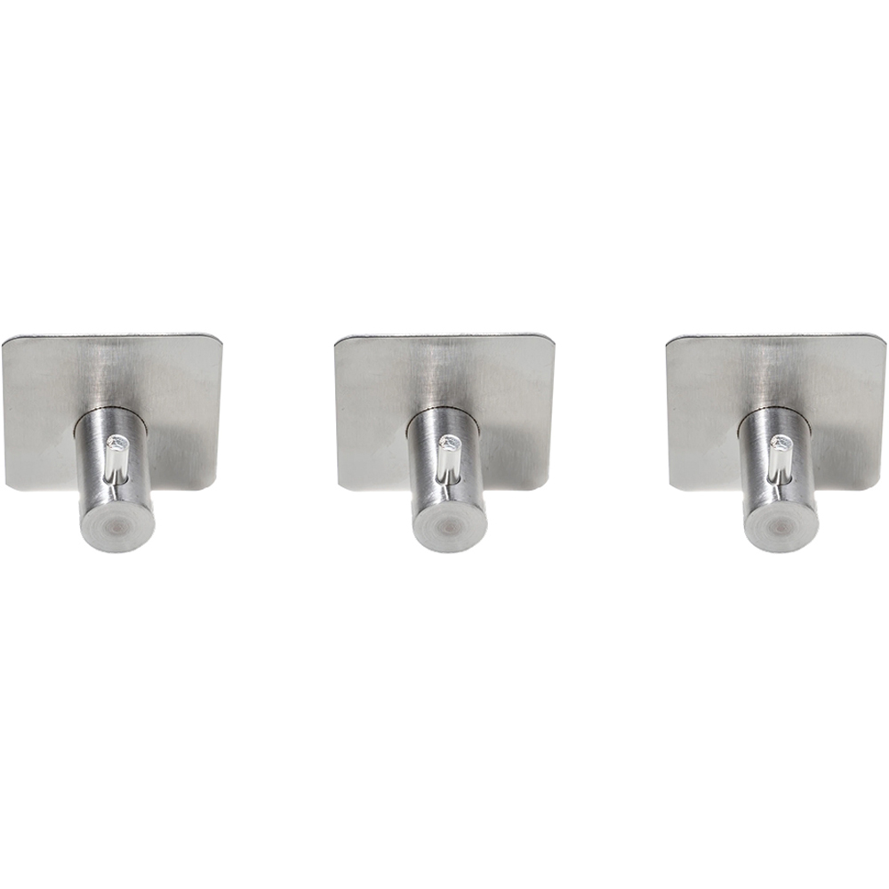 Living and Home 8-Piece Silver Wall-Mounted Stainless Steel Bathroom Hardware Set Image 5