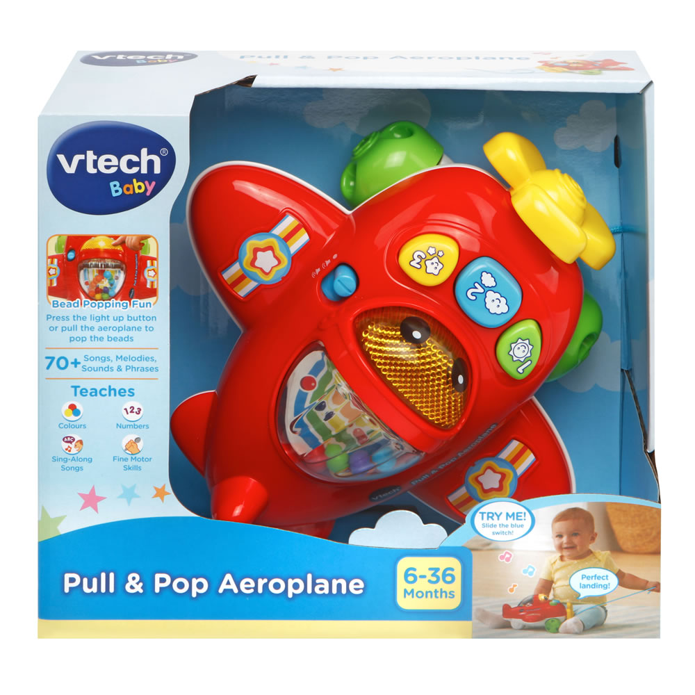 Vtech Pull and Pop Aeroplane Image 1
