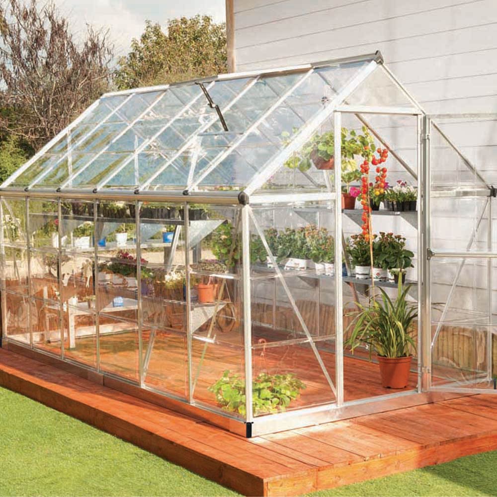 Palram Canopia Harmony Silver Polycarbonate 6 x 12ft Greenhouse Image 2