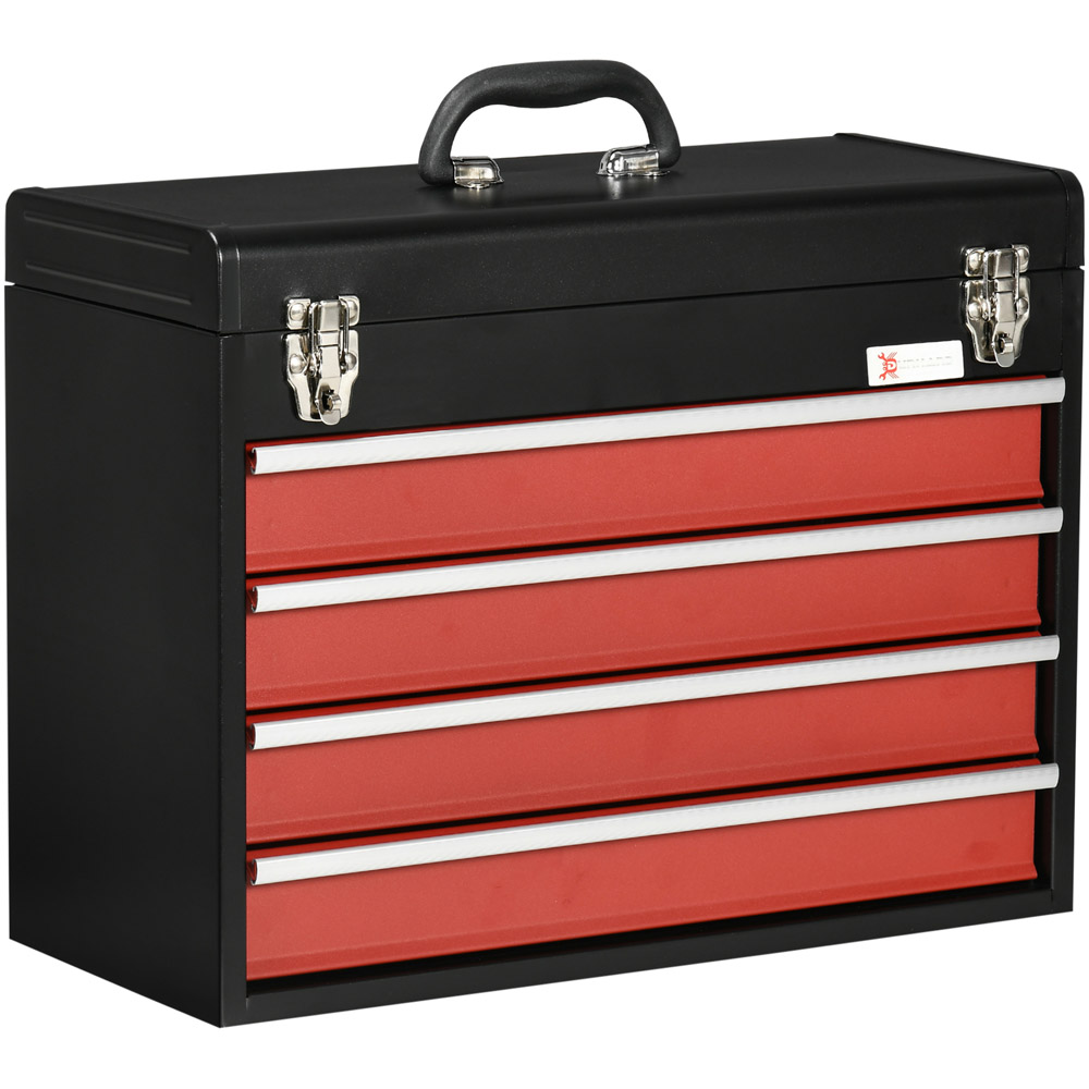 Durhand 4 Drawer Black Tool Chest Image 1