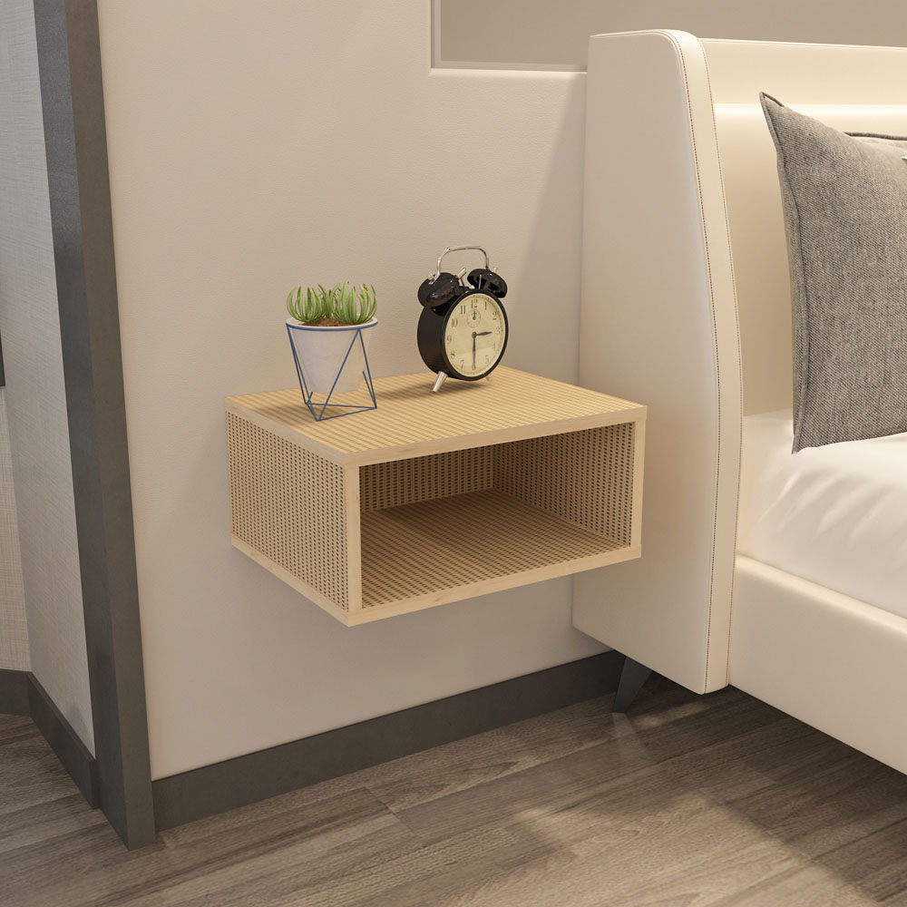 Decorotika Dora Single Shelf Hazeran Floating Bedside Table Image 5