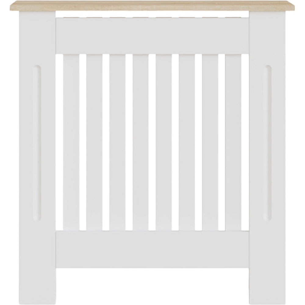GFW Longslow Classic White Vertical Slat Radiator Cover Small Image 3