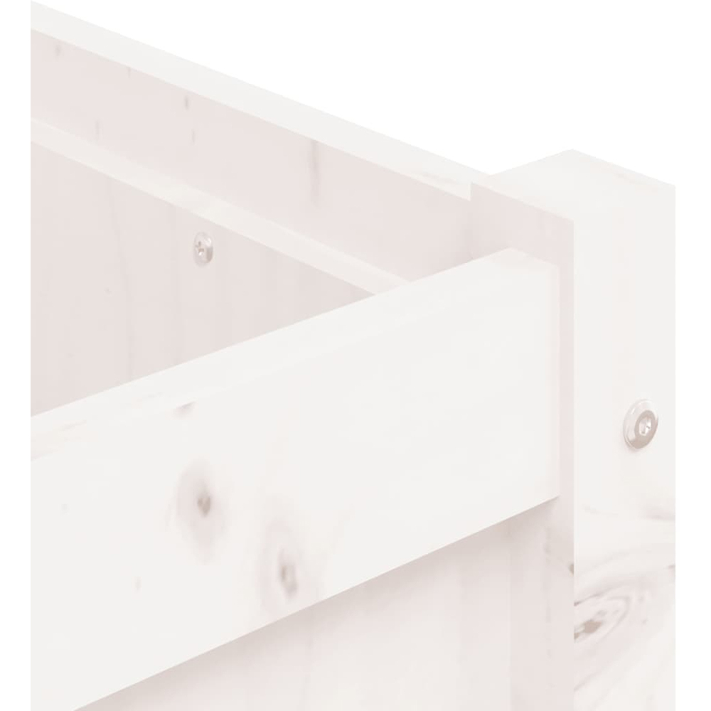 vidaXL White Solid Pine Wood Raised Garden Planter 180 x 50 x 50cm Image 8